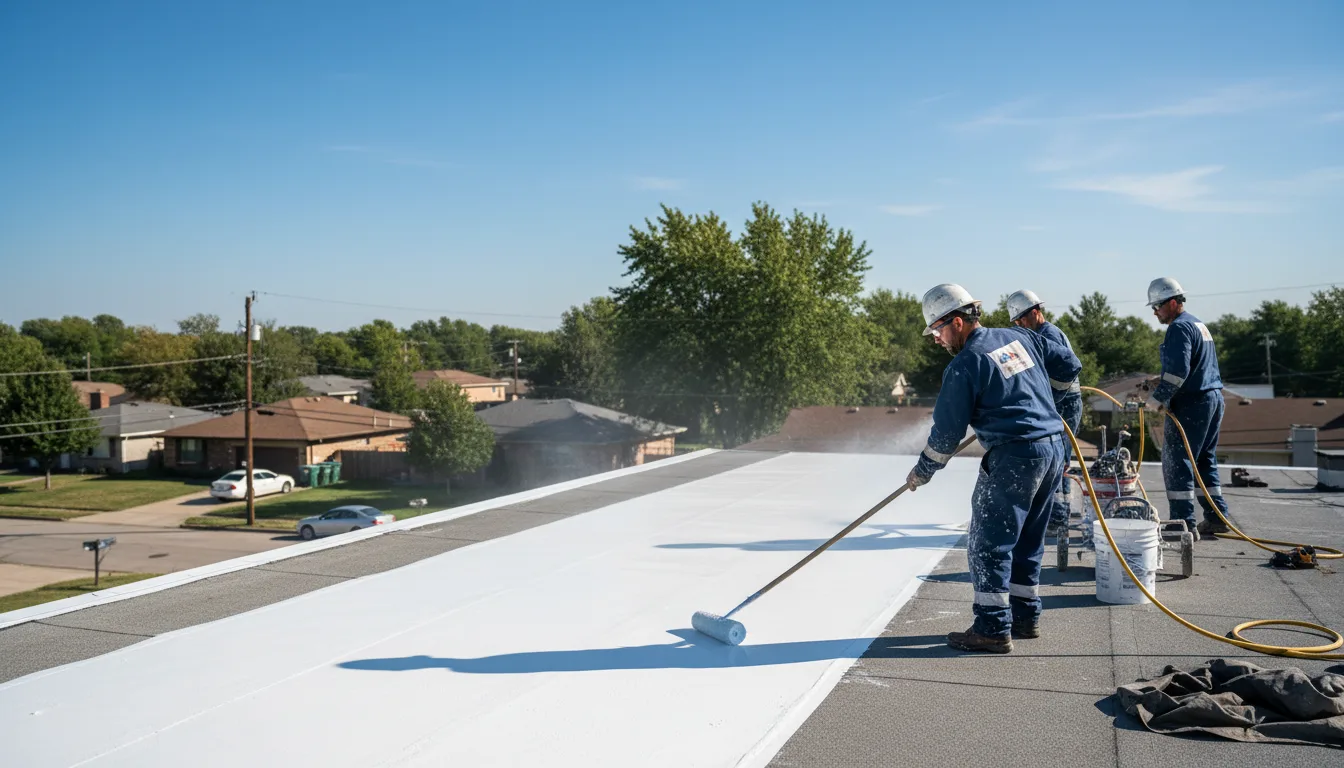 Commercial roof coating in Glenwood, AR near me